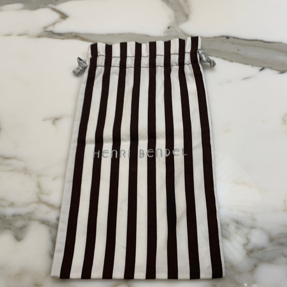 Henri Bendel Stripped Bag/Dust Cover-Excellent!!